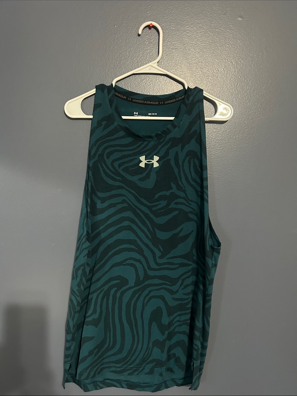 Under Armour Women’s Teal Zebra-Print Swim Tank